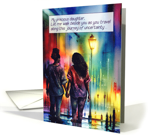 for Daughter Cancer Get Well African American Women Rainbow card