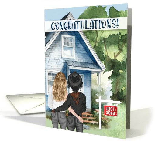 New Home Congratulations Biracial Lesbian Couple card (1770246)