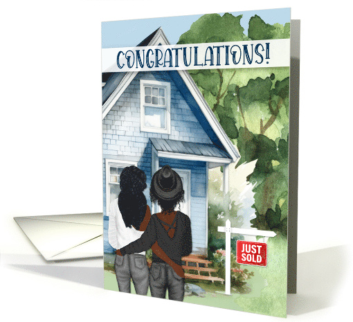 New Home Congratulations African American Lesbian Couple card