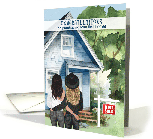 1st Home Congratulations Caucasion Lesbian Couple card (1770440)