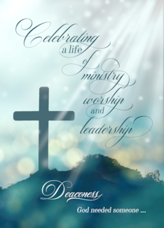 Newly Ordained Deaconess Teal Cross with Sun Rays