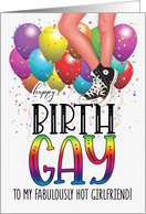 Girlfriend Birth GAY Teenage Legs in High Tops with Rainbow card