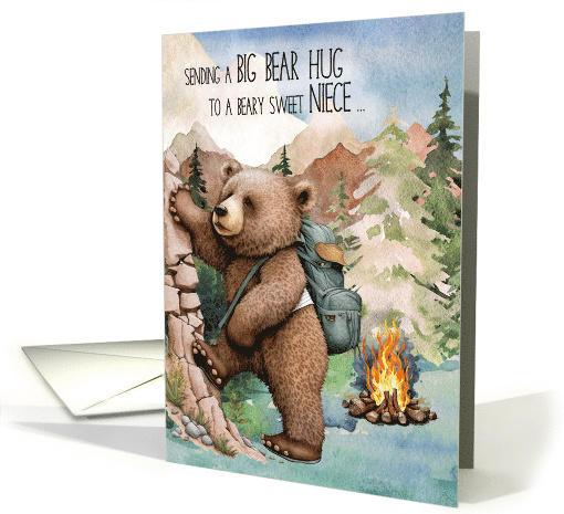 Niece Big Bear Hug Away at Summer Camp Woodland card (1774210)