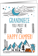 Grandniece Summer Camp One Happy Camper card