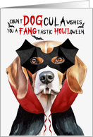Beagle Dog Funny Halloween Count DOGcula card