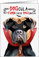 English Mastiff Dog Funny Halloween Count DOGcula card