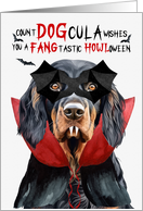 Gordon Setter Dog Funny Halloween Count DOGcula card