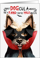 Cairn Terrier Dog Funny Halloween Count DOGcula card