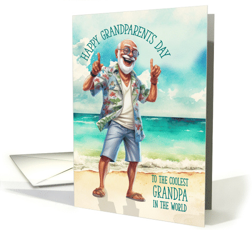 for Grandpa Grandparents Day Funny Beach Theme card (1780748)