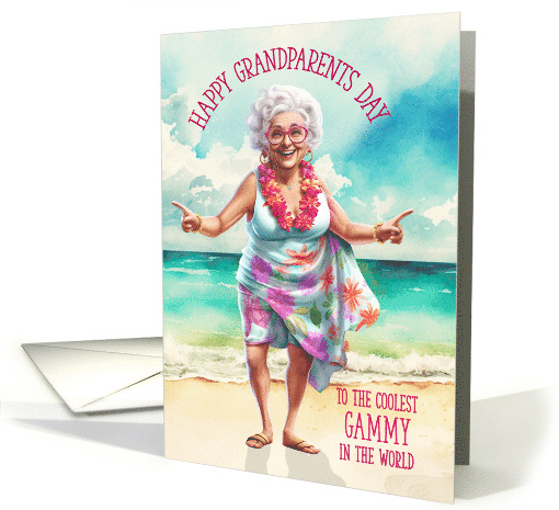 Gammy Grandparents Day Beach Theme Cool Grandma card (1783358)
