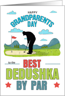 Dedushka Grandparents Day Best by Par Golf Russian Grandpa card