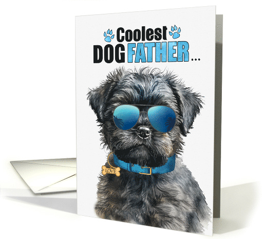 Father's Day Affenpinscher Dog Coolest Dogfather Ever card (1783826)