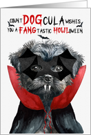 Affenpinscher Dog Funny Halloween Count DOGcula card