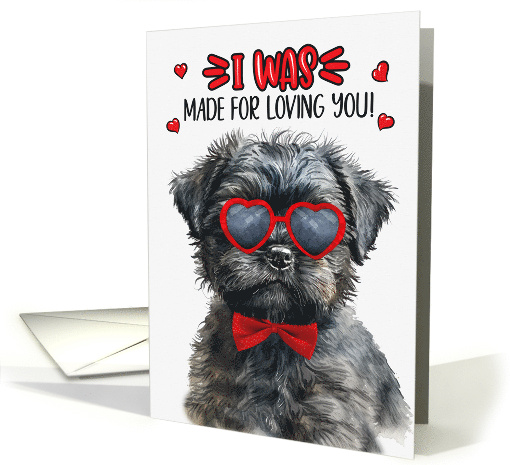 Valentine's Day Affenpinscher Dog I Was Made for Loving You card