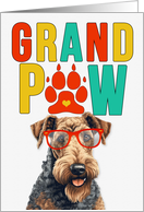 GrandPAW Airedale Dog Grandparents Day from Granddog card