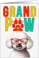 GrandPAW Bichon Frise Dog Grandparents Day from Granddog card