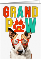 GrandPAW Bull Terrier Dog Grandparents Day from Granddog card