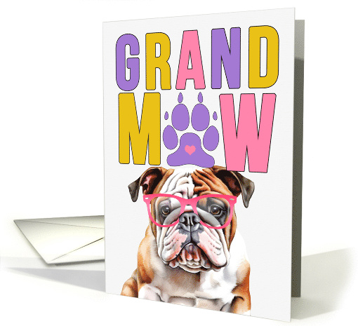 GrandMAW English Bulldog Grandparents Day from Granddog card (1785394)