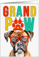 GrandPAW Boxer Dog Grandparents Day from Granddog card