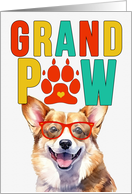GrandPAW Welsh Corgi Dog Grandparents Day from Granddog card