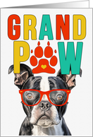GrandPAW Boston Terrier Dog Grandparents Day from Granddog card
