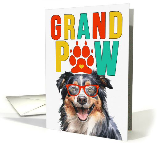 GrandPAW English Shepherd Dog Grandparents Day from Granddog card
