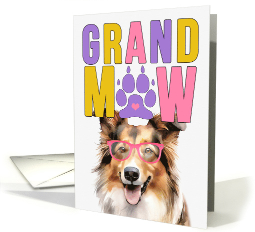 GrandMAW Collie Dog Grandparents Day from Granddog card (1786552)