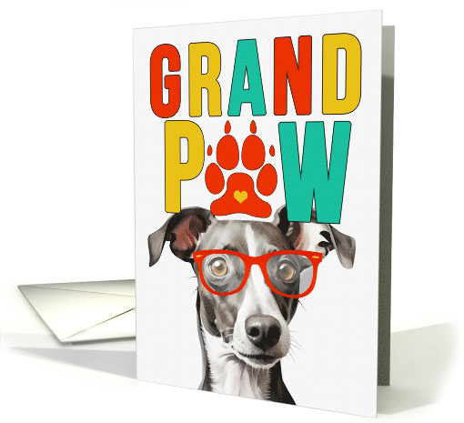 GrandPAW Greyhound Dog Grandparents Day from Granddog card (1786568)