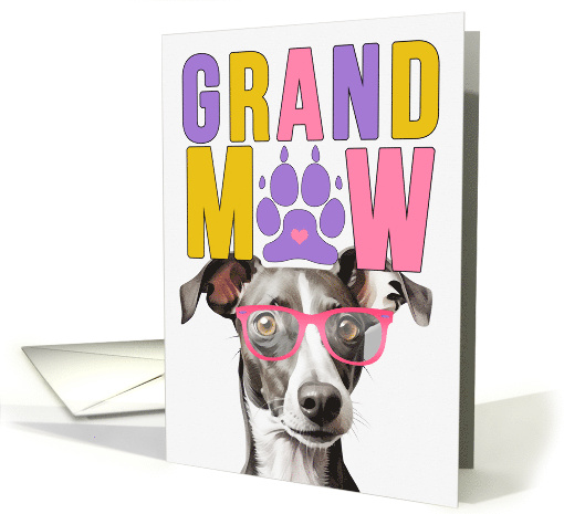GrandMAW Greyhound Dog Grandparents Day from Granddog card (1786570)