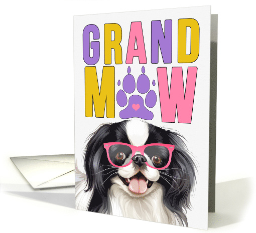 GrandMAW Japanese Chin Dog Grandparents Day from Granddog card