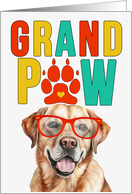 GrandPAW Yellow Lab Dog Grandparents Day from Granddog card