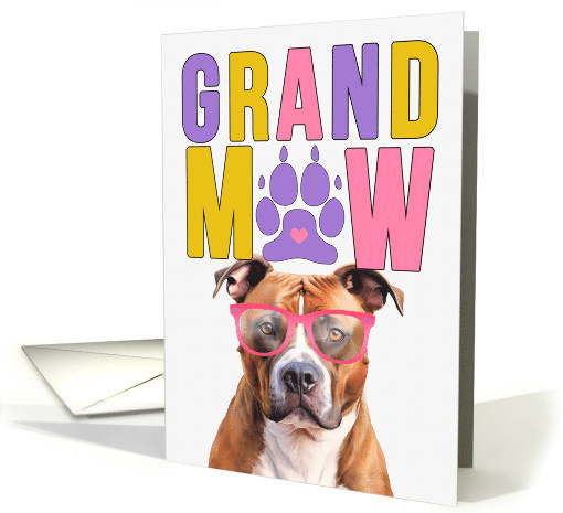 GrandMAW Tan Pit Bull Dog Grandparents Day from Granddog card