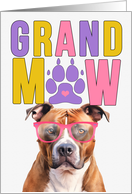 GrandMAW Tan Pit Bull Dog Grandparents Day from Granddog card