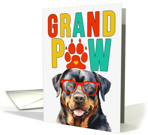 GrandPAW Rottweiler Dog Grandparents Day from the Granddog card