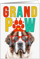 GrandPAW St Bernard Dog Grandparents Day from the Granddog card