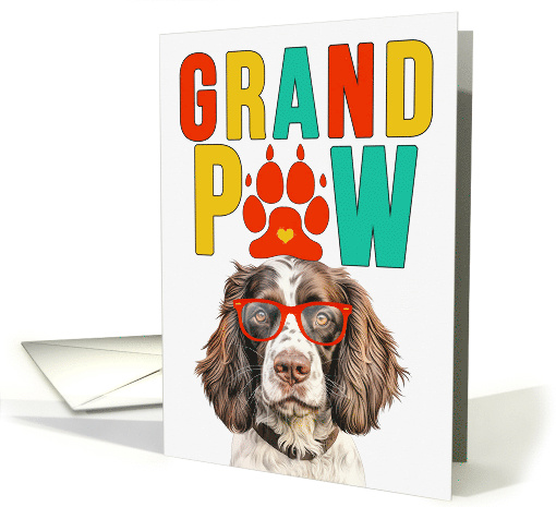 GrandPAW English Springer Dog Grandparents Day from Granddog card