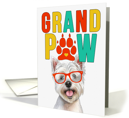 GrandPAW Westie Dog Grandparents Day from the Granddog card (1787318)
