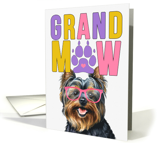 GrandMAW Yorkshire Terrier Dog Grandparents Day from the Granddog card