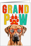 GrandPAW Rhodesian Ridgeback Grandparents Day from Granddog card