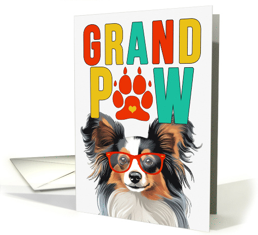 GrandPAW Papillon Dog Grandparents Day from the Granddog card