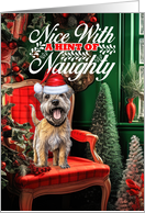 Glen of Imaal Terrier Christmas Dog Nice with a Hint of Naughty card