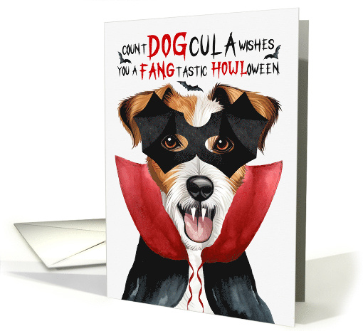 Jack Russell Dog Funny Halloween DOGcula card (1797476)