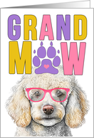 GrandMAW White Poodle Dog Grandparents Day from the Granddog card
