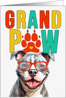 GrandPAW Staffordshire Dog Grandparents Day from the Granddog card