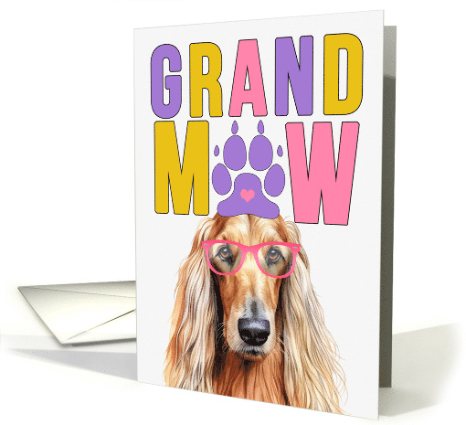 GrandMAW Afghan Hound Dog Grandparents Day from Granddog card