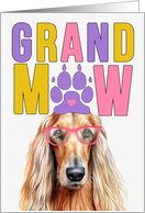 GrandMAW Afghan Hound Dog Grandparents Day from Granddog card