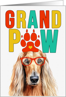 GrandPAW Afghan Hound Dog Grandparents Day from Granddog card