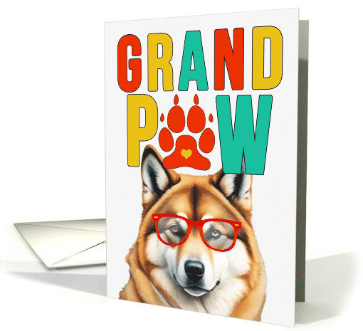 GrandPAW Akita Dog Grandparents Day from Granddog card (1799368)