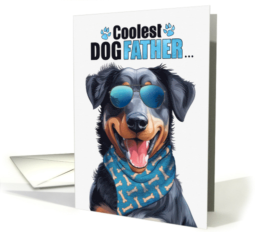 Father's Day Beauceron Dog Coolest Dogfather Ever card (1800000)
