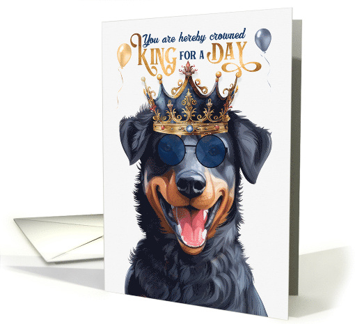 Birthday Beauceron Dog Funny King for a Day card (1800016)